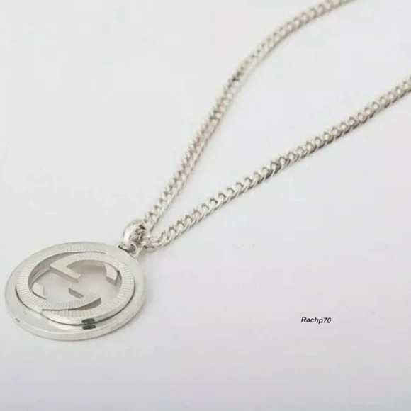 New Authentic Gucci Groove GG Necklace 22" - Picture 10 of 10